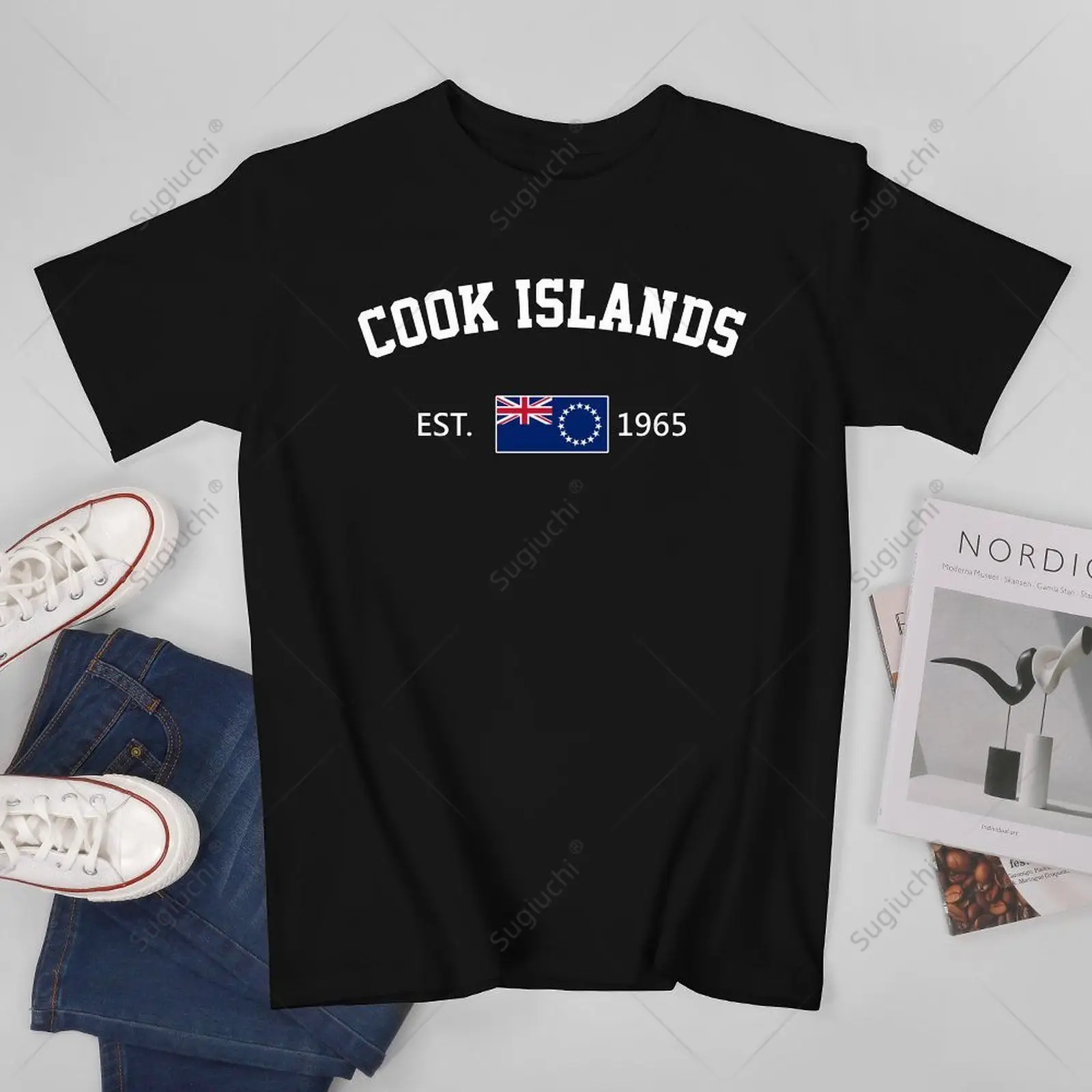 Unisex Men Cook Islands EST.1965 Independence Day Tshirt Tees T Shirts Women Boys 100% Cotton T-Shirt