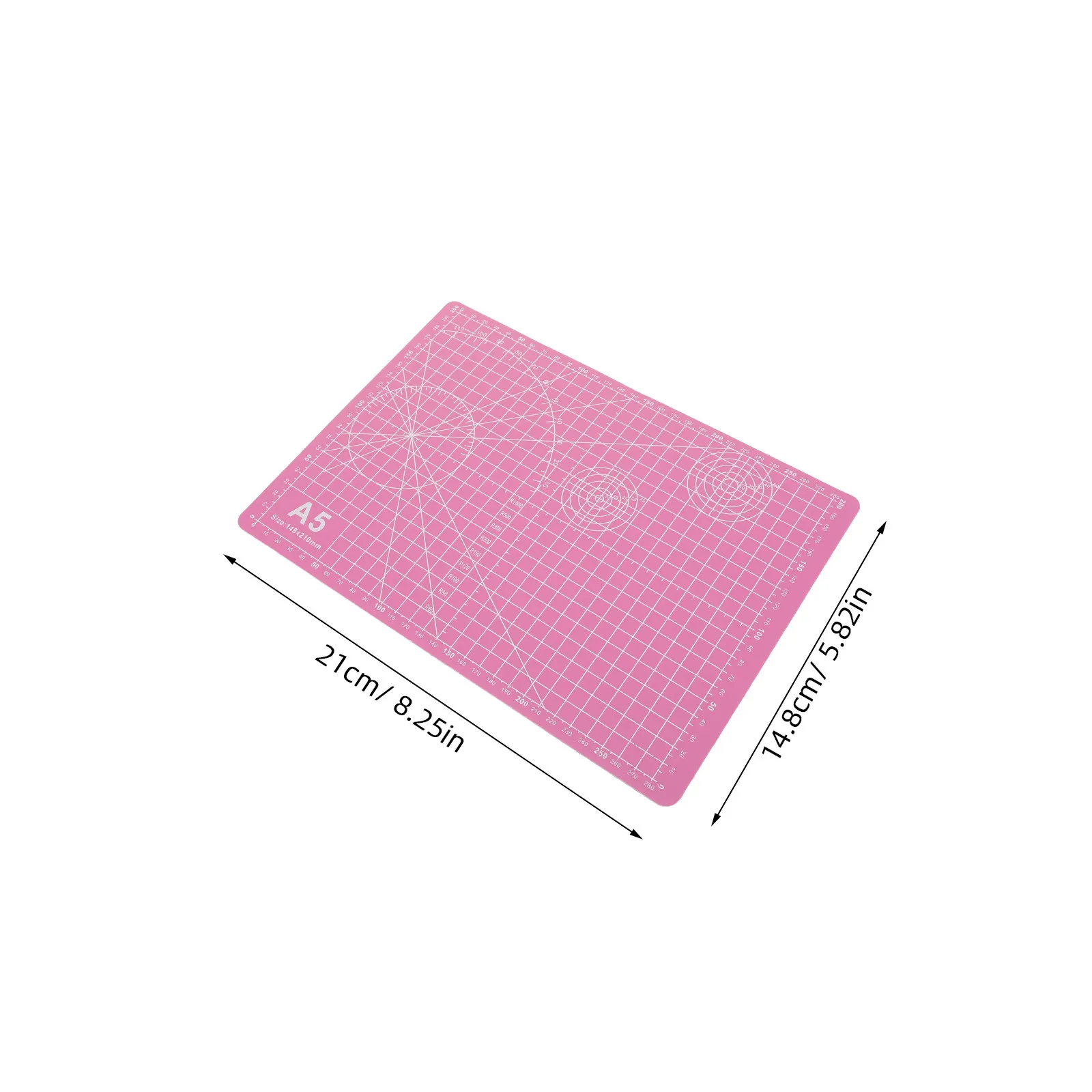 A5 Cutting Mat Double Sided Pink Self Healing Scrapbooking Craft Board Measurement Grid Sewing Hobby Arts Crafts Desk Protector