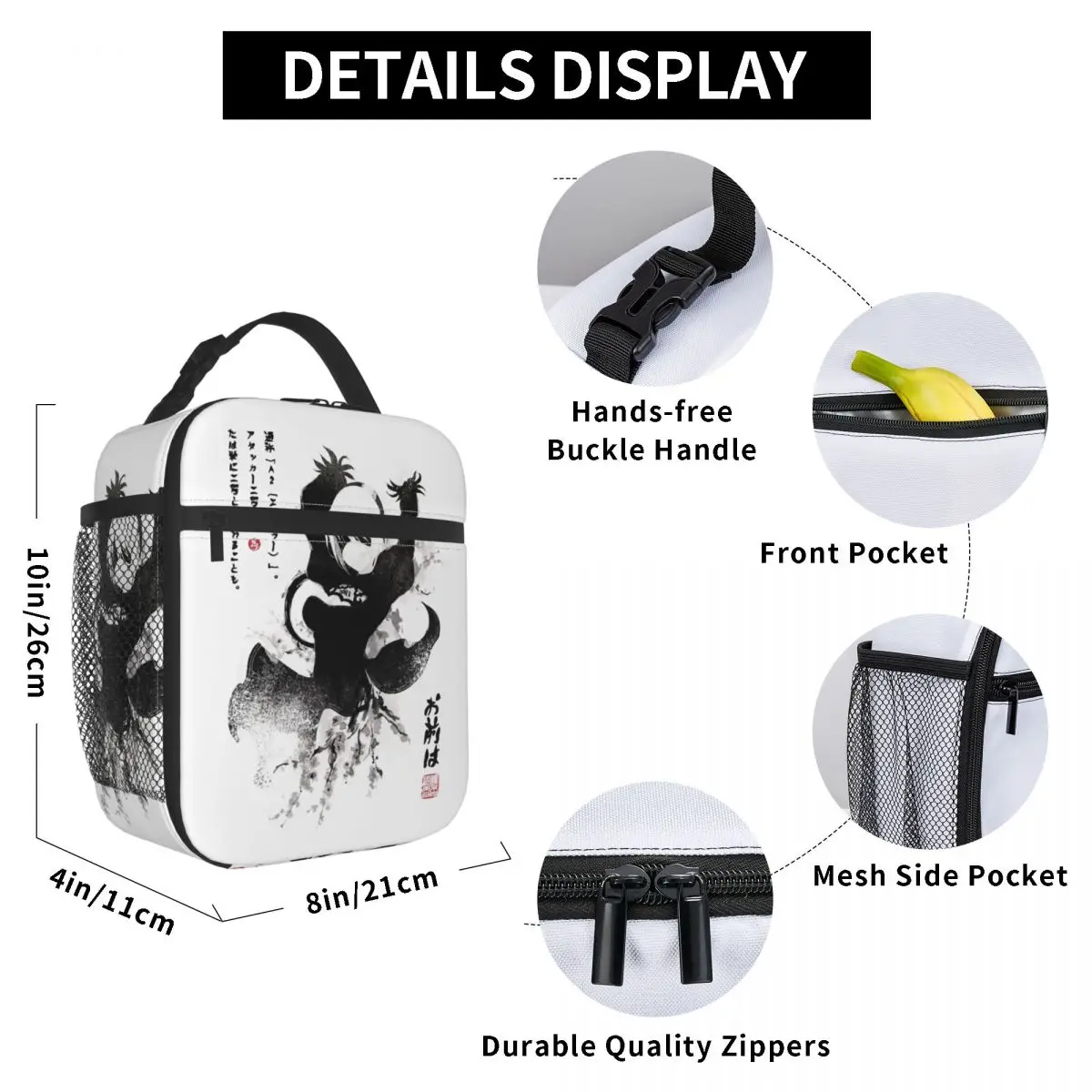 NieR Automata 2B Japan Cosplay Accessories Insulated Lunch Bags For School Food Box Portable Cooler Thermal Lunch Boxes