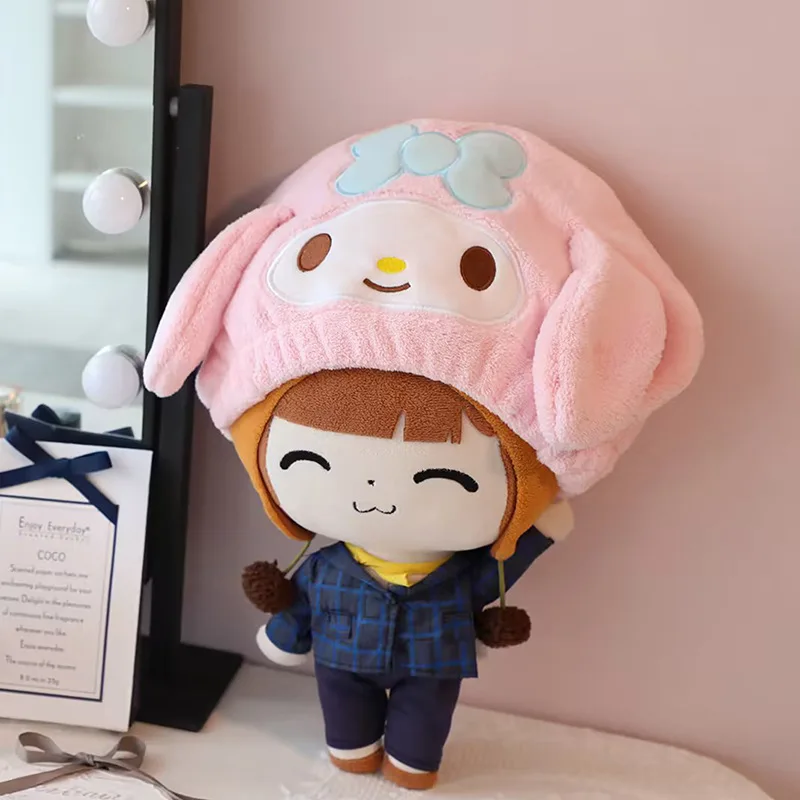 Disney Stitch Woman Girl Plush Hair drying cap Anime Stitch Kawaii extra thick quick drying bun head shower cap suction cap Gift