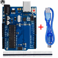 1 Set UNO R3 Official Box ATMEGA16U2+MEGA328P Chip For Arduino UNO R3 Development board + USB CABLE