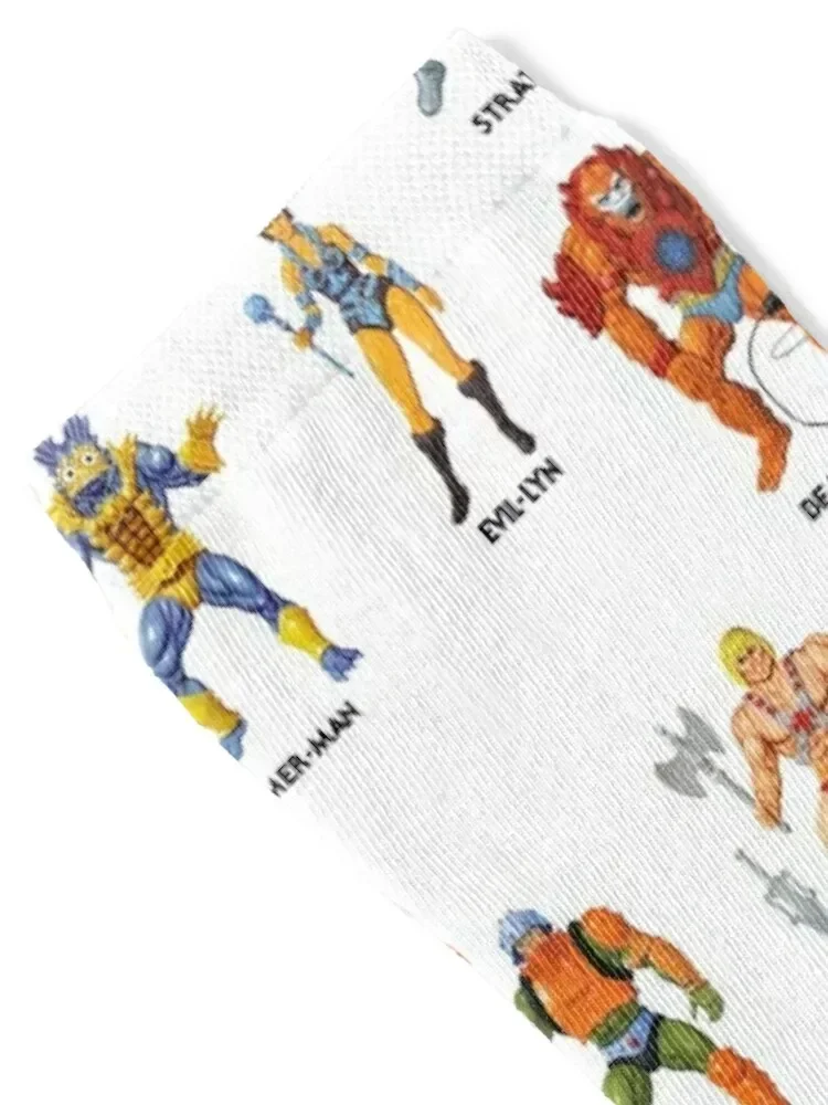 Vintage Masters of the Universe Heroes & Villains! Vintage Toy Card Art Socks Children's cool hiking Men's Socks Luxury Women's