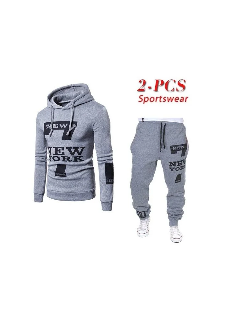 

Wish New Casual Sport Couple Set One Hand Two Piece Hoodie Pants Men's Long Sleeve Seven Points Sleeve Autumn Collection