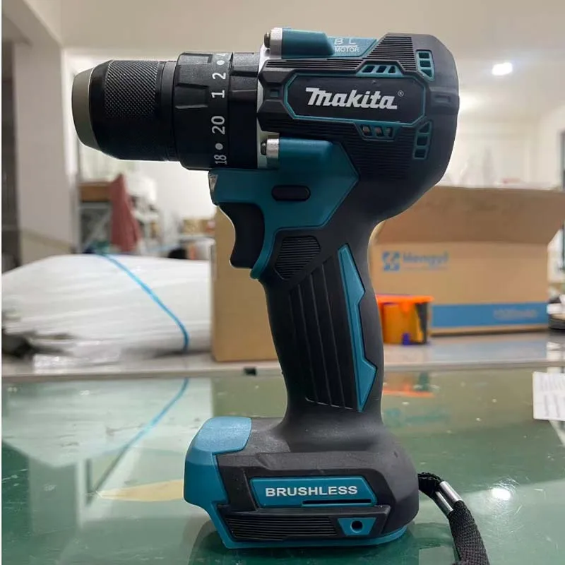 

Makita screwdriver electric drill DHP487 brushless charging impact drill with high torque ，Gift of 2Ah battery and charger