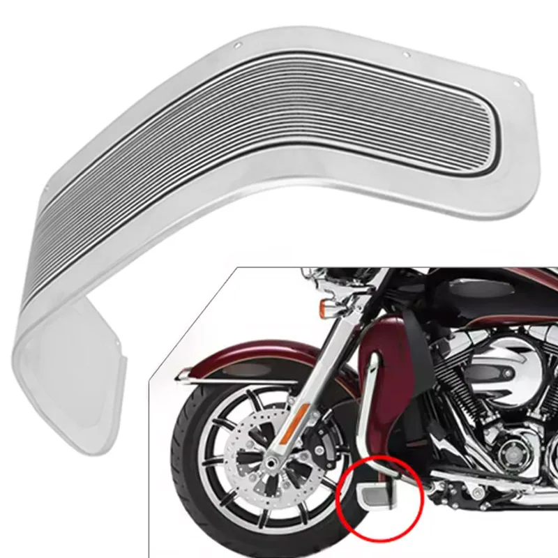 

Motorcycle Front Fender Trim Skirt Protector Cover Aluminum For Harley Touring Road King Electra Glide FLHR FLHTK 1986-2013