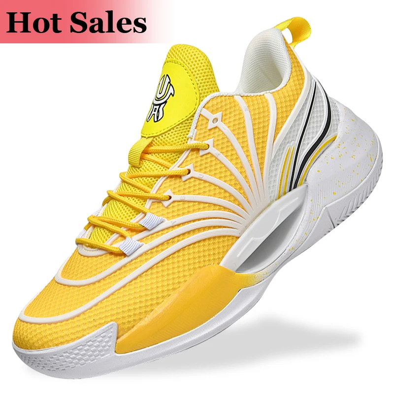 Basketball Shoes, Men's Sports Shoes, Lightweight and Comfortable Outdoor Running Shoes, Lightweight Shock-Absorbing Non-Slip Women's Competitive Training Shoes 35-46