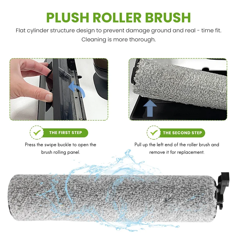 9M-Suku Cadang Pengganti Filter HEPA Sikat Rol Kompatibel untuk Roborock Dyad U10 Aksesori Penyedot Debu Basah dan Kering