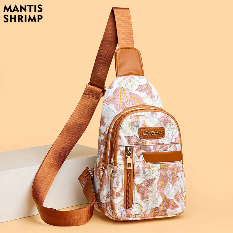 Sacos multifuncionais de peito para mulheres, Fanny Pack, bolsa de cintura de couro elegante, bolsa de banana para telefone