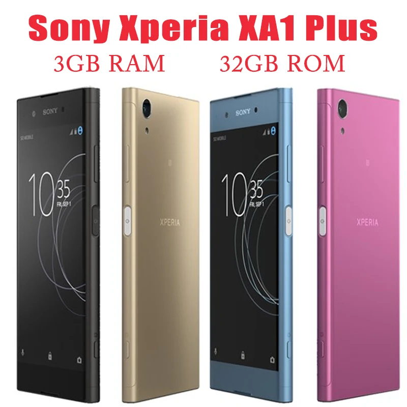 

Оригинальный разблокированный мобильный телефон Sony Xperia XA1 Plus G3421 G3426, 4G, 5,5 дюйма, одна/две SIM-карты, 3 ГБ ОЗУ, 32 Гб ПЗУ, камера 23 Мп + 8 Мп, стандартный Android