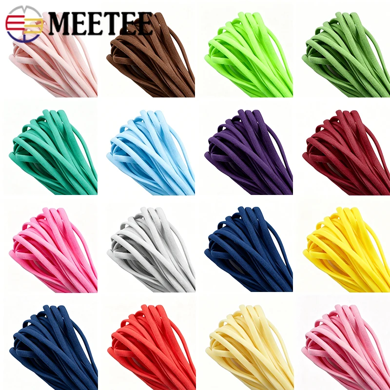 

20/30M 3mm 5mm Elastic Cord Rope Round Stretch String for Mask Hat Hoodie Waistband Drawstring Trim Craft DIY Sewing Accessories