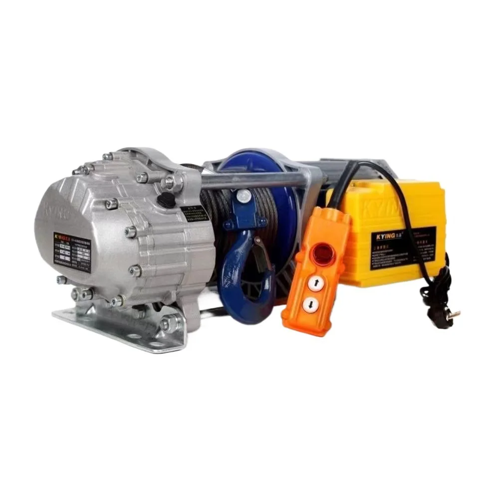 1 ton 2 tons 3 tons 100 meters wireless remote control winch 220v small crane hoist 380v electric hoist