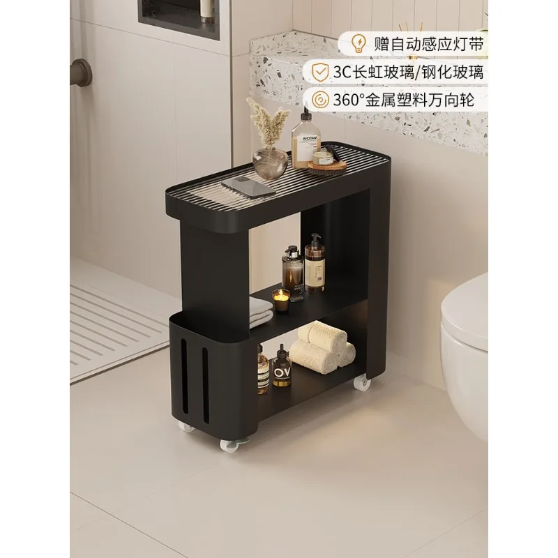 

Toilet roll paper toilet crevice rack bathroom toilet next to bathtub toiletries trolley