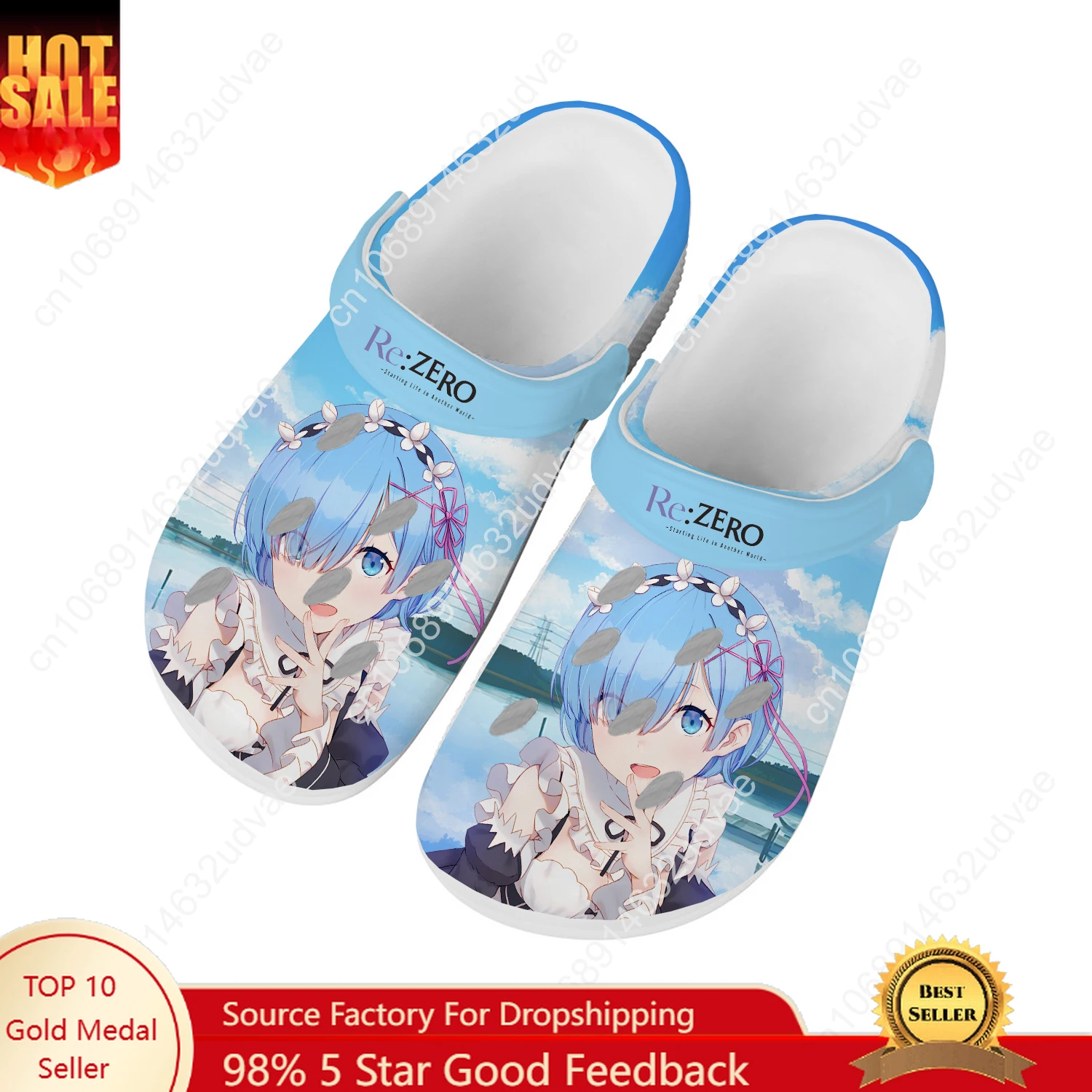 

Re.Zero Re Water Shoes Mens Womens High Quality Fashion Home Garden Clogs Customizd Sandals Beach Breathable Hole Slippers