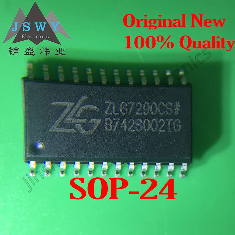 

ZLG7290CS ZLG7290 SMT SOP24 Keyboard Display Driver Brand New Original 1~30PCS Free Shipping