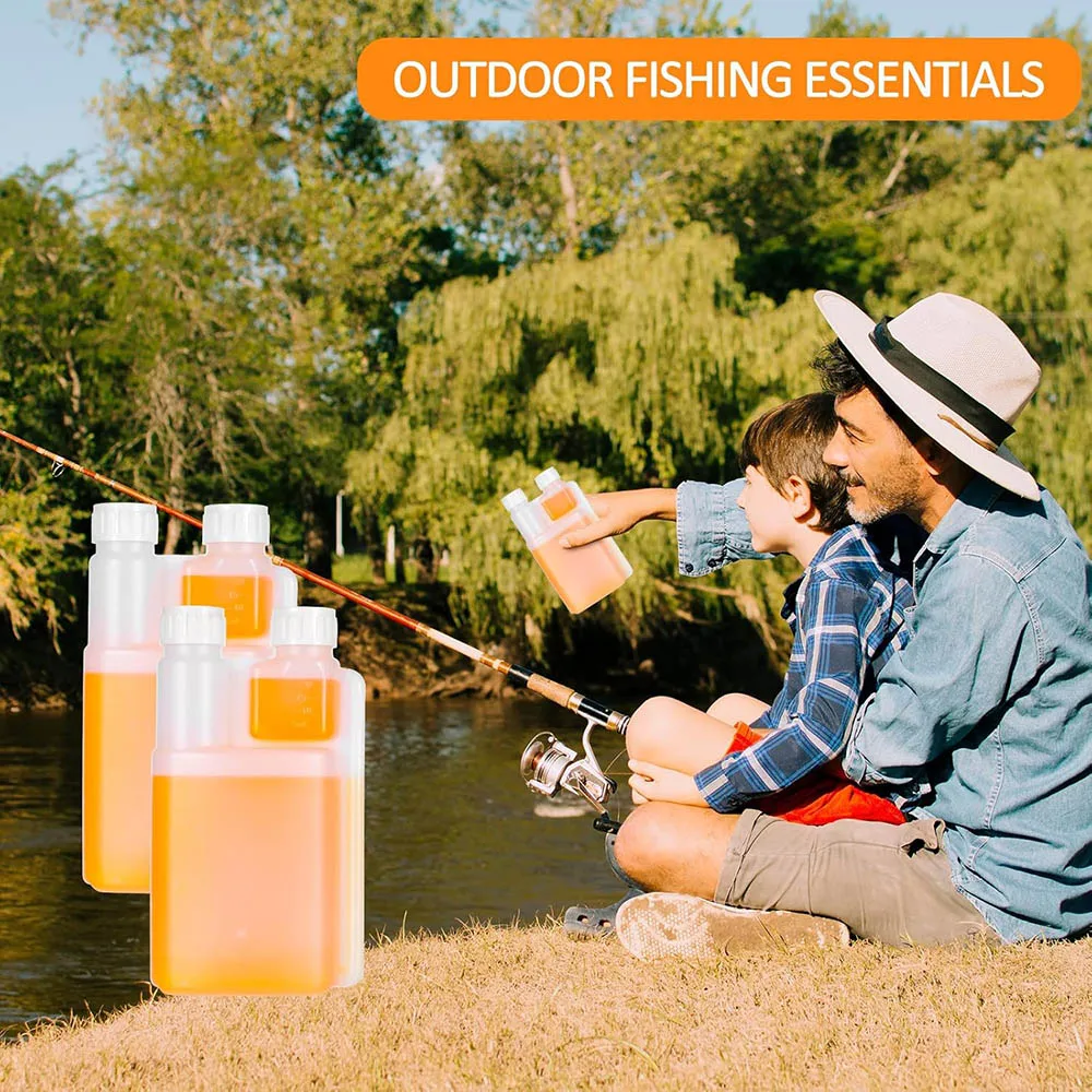 Plastic Flask with Built in 1 oz Glass,8.5oz Portable Measuring Bottles for Liquid,beverage,oil, Graduated Dispenser for Travel