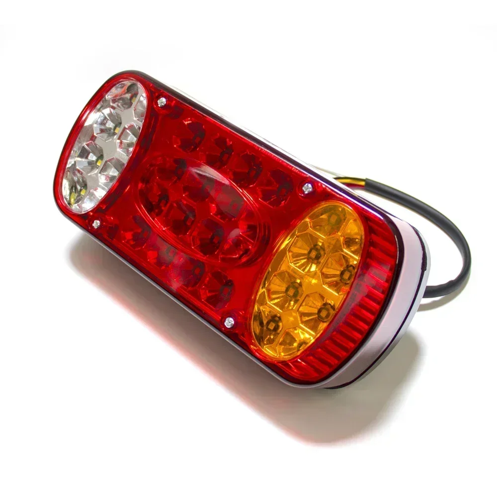 12V 24V 32 LED Car Truck Rear Stop Brake Tail Light Taillight Signal Lamp Indicator Trailer Truck Lorry Caravan Van Waterproof