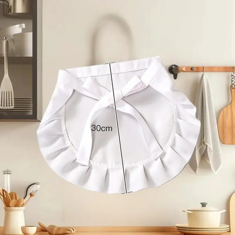 1 Uds. Delantal de cintura para Cosplay de camarera, medio delantal, delantales de cocina para disfraz