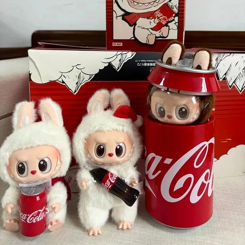 100%POPMARTlabubu THE MONSTERS Cola Vinyl Series Blind Box Plush Fabric Pendant Gift Anime Action Figure Face Series Collection