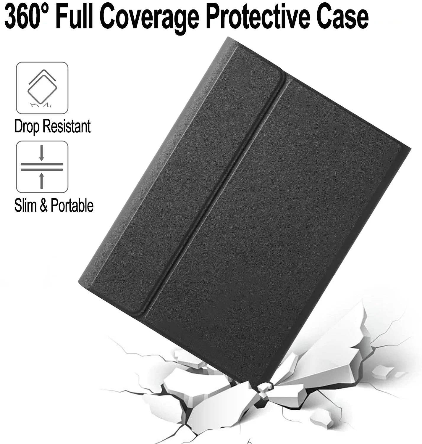 Case Trackpad Keyboard for iPad Air 13inch M4/M3/M2 Pro 12.9 inch 6th/5th/4th 3rd Generation with Stylus Stain Proof Folio Cover