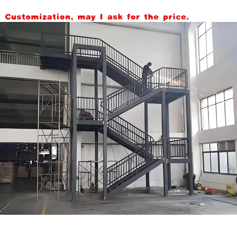 

custom.Supplies Steel Structure Attic Stairs, Fire Special Stairs, Outdoor Steel Frame Stairs