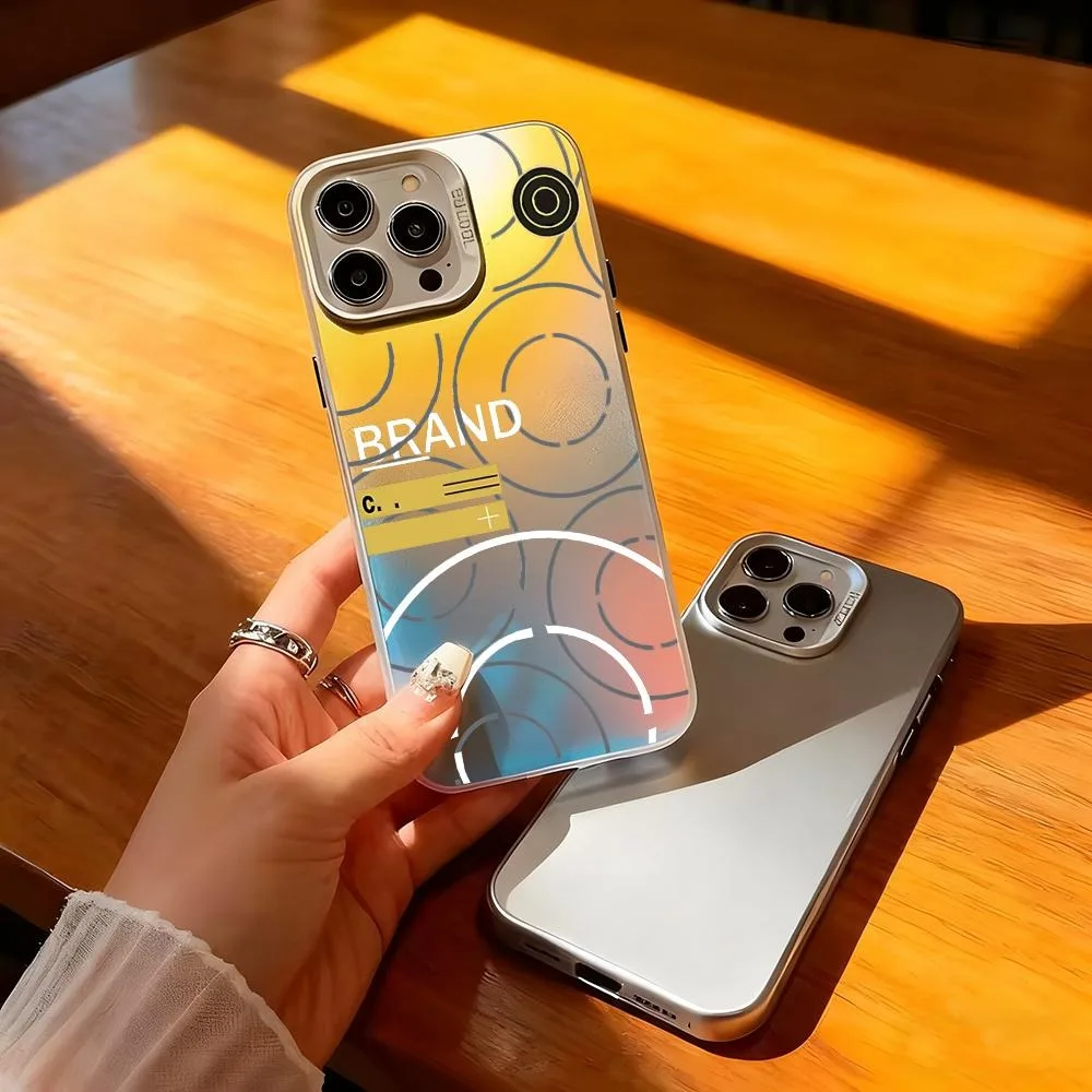 حافظة هاتف لهاتف lMDColor غلاف فضي لهاتف lPhone 17 16 e 15 14 13 12 11 Pro Max Plus Fashion COOL-Stones-INS #1