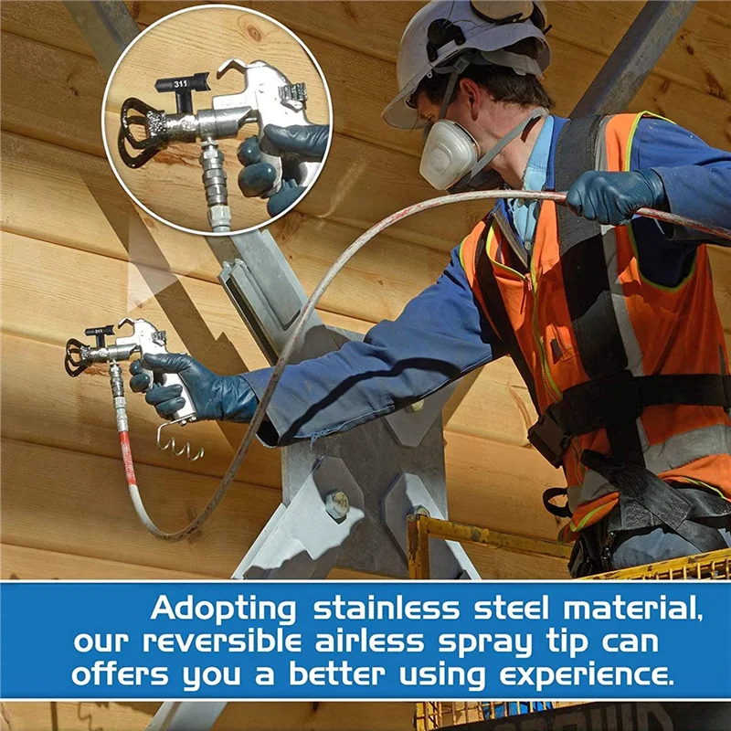 

Spray Tips Reversible Spray Tip Airless Spray Nozzles Black For Airless Paint Spray Sprayer 109, 213, 311, 315, 413