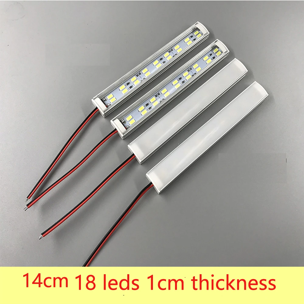 

50pcs LED Bar Tube Light 12V 24V Red Green Blue 4000k 9CM 14CM 3W 5W LED Hard Strip for Showcase Machine Board Factory Equipment