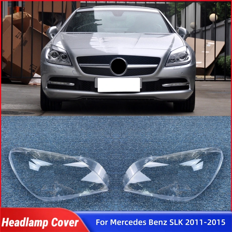 

Для Mercedes-Benz SLK 2011-2015: Полностью прозрачная глянцевая крышка фары из поликарбоната (аксессуар для автомобиля)