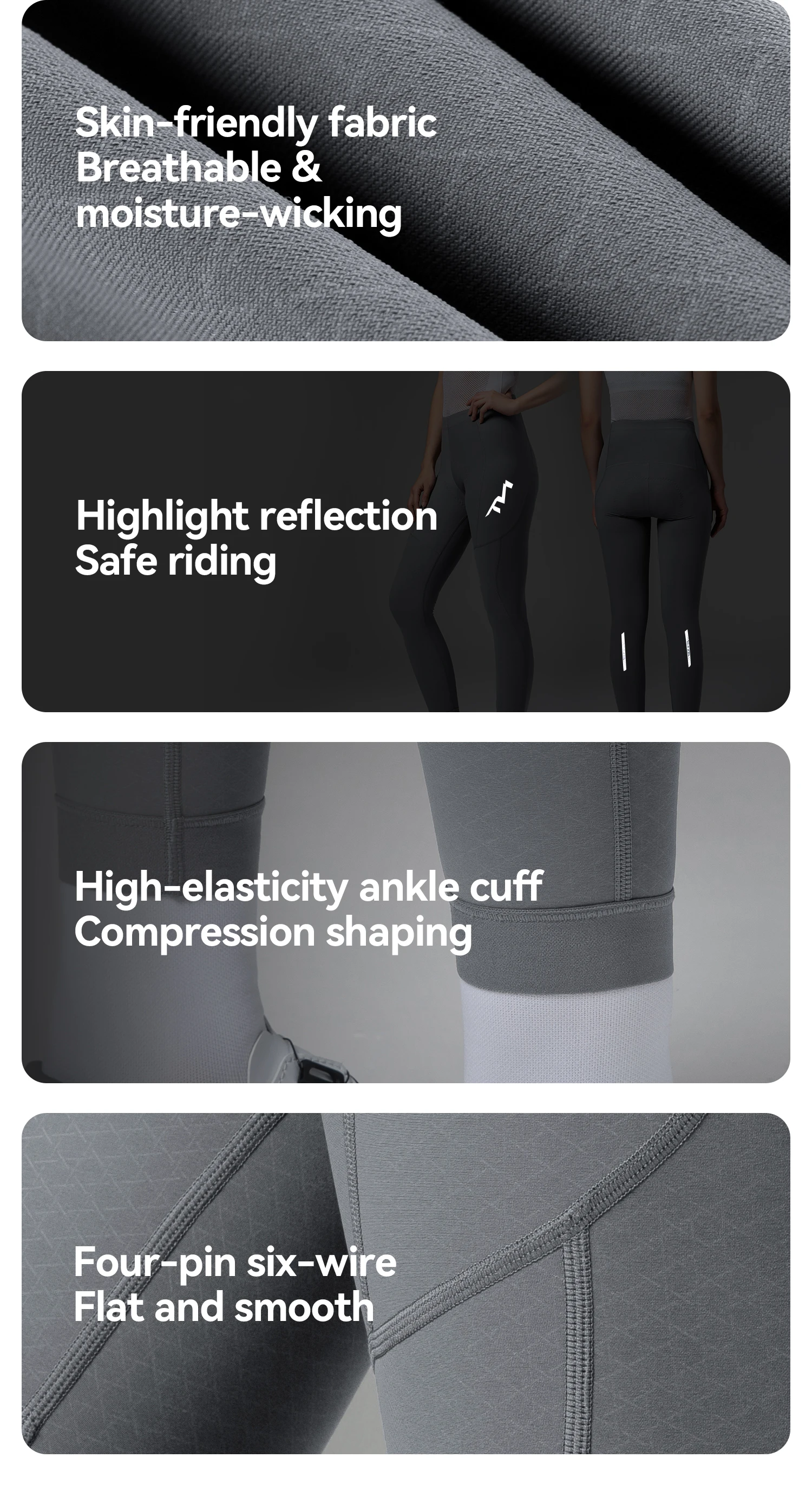 ROCKBROS Damen Fahrrad-Fleecehose Thermische Fahrrad-Tights mit Seitentasche für Handy Winddichte Leichte Radhose – Detail 19