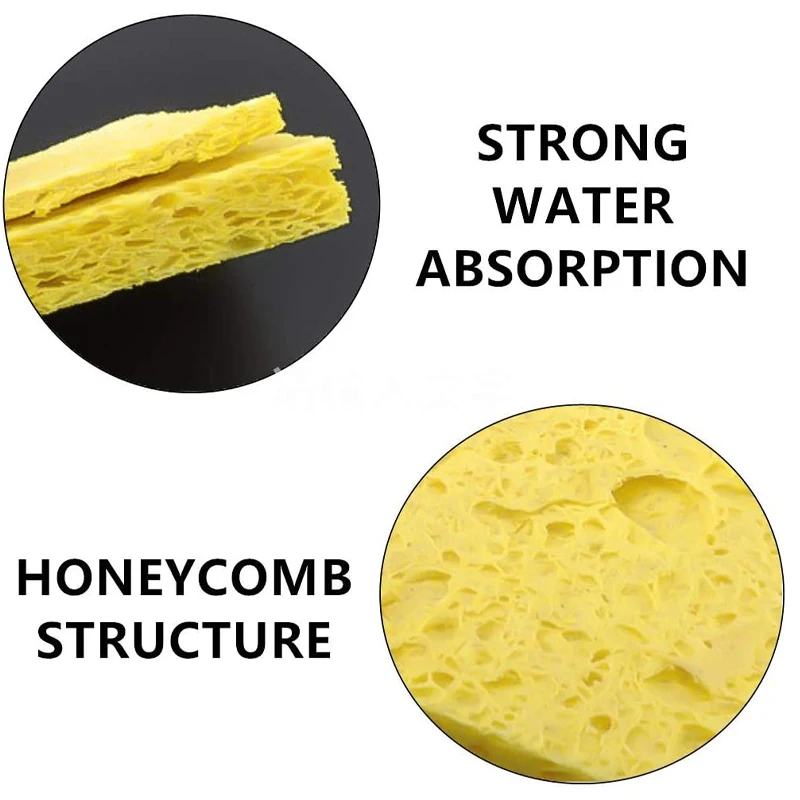 High quality 10Pcs High Temperature Resistant Sponge Electric Iron Tip Cleaning Sponge Rectangular 3.5CM*5CM