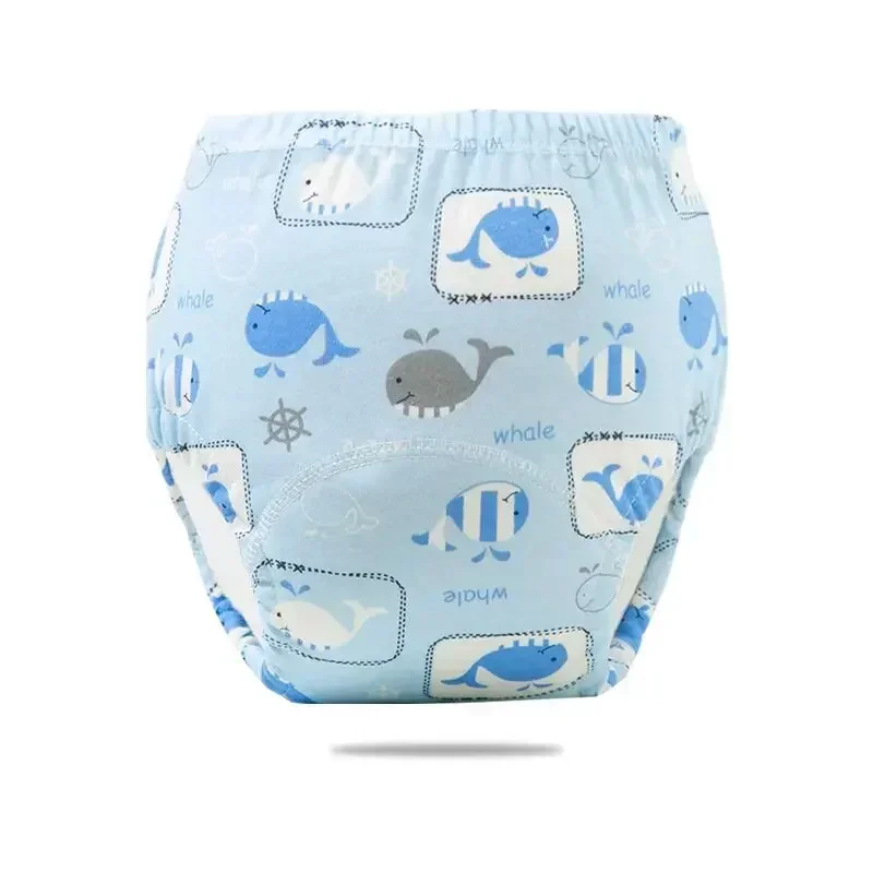 Baby Potty Toilet Training Pants Cartoon Boys Girls Underwear Cotton TPU WaterProof Panties Reusable Diapers Cover