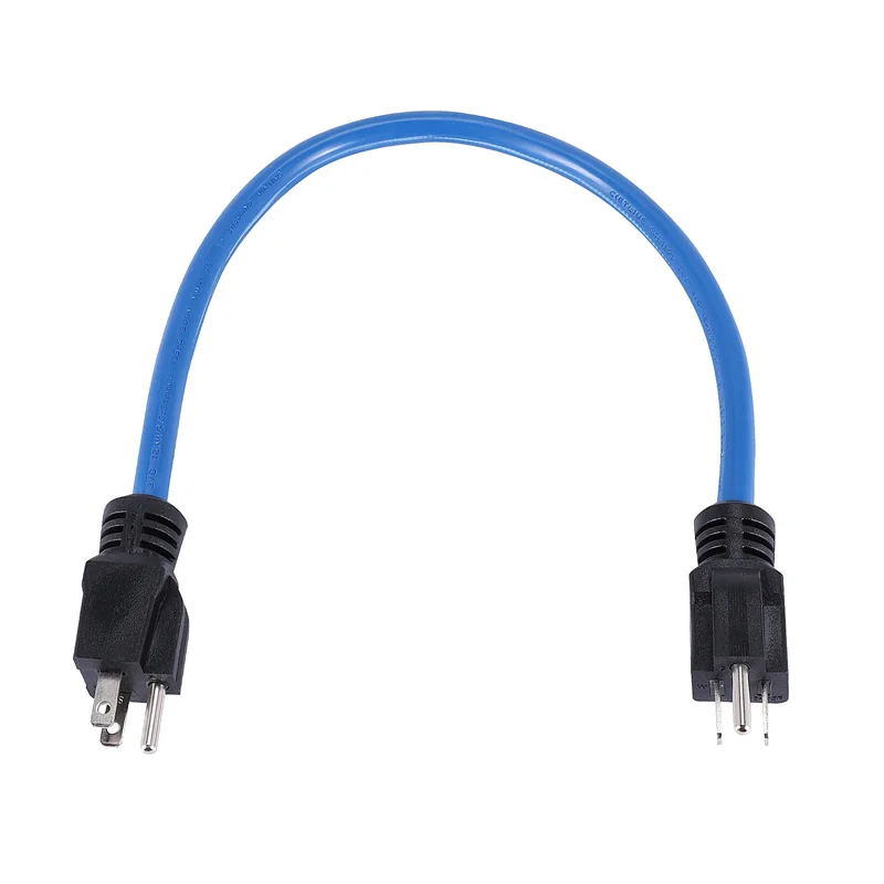 

A44Z-3Prong Plug To Plug Double Male Extension Cord,Gusseted Protective Cover,Adapter Cord For Transfer Switch,12AWG 125V