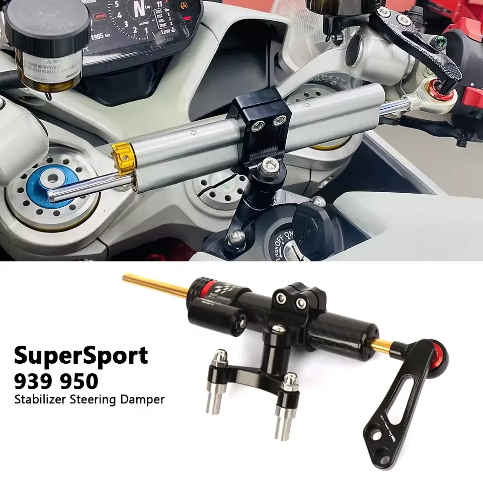 

Аксессуары для мотоциклов для Ducati SuperSport 950 Supersport 939 2018 г. красный и черный кронштейн для стабилизации рулевого управления