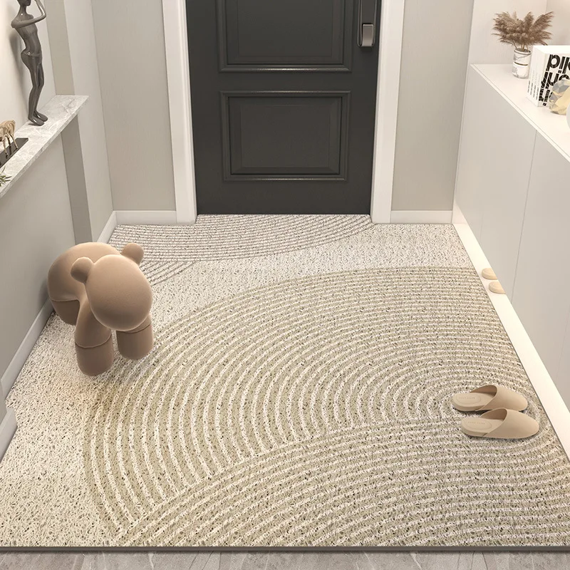 

Волновая точка, нескользящий ПВХ, ретро-входной коврик, напольные коврики, шелковая петля для прихожей, крыльца, прихожей, домашнего декора, ковер для удаления пыли