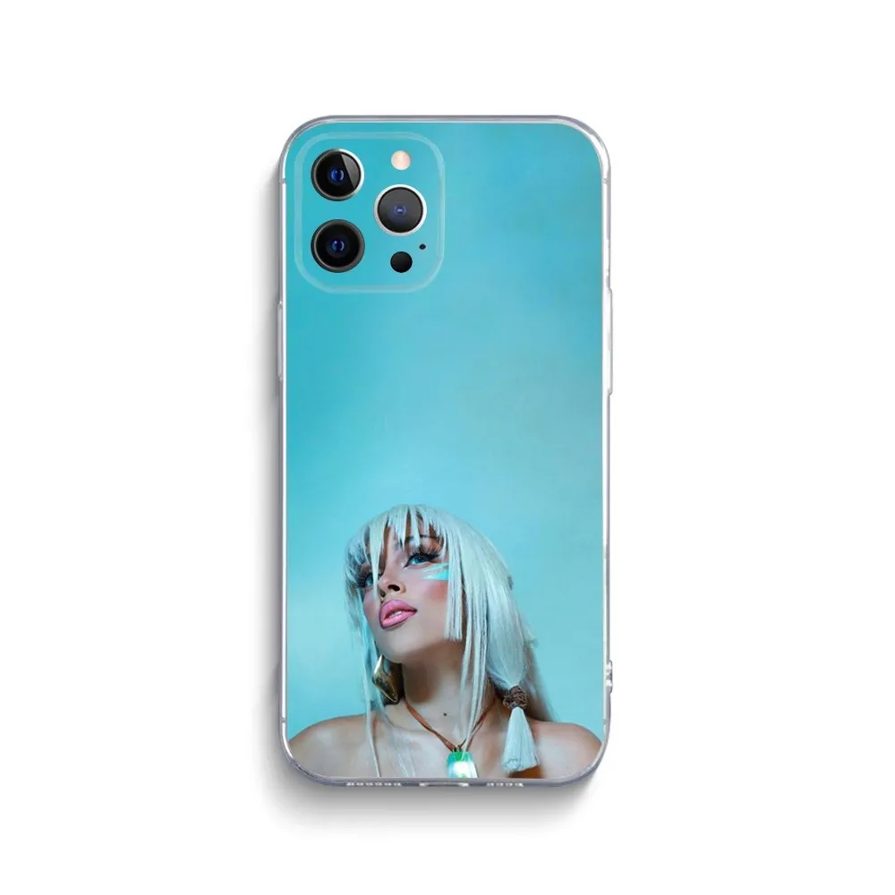 Singer D-Doja Cat Phone Case For iPhone 15,14,13,12,11 Plus,Pro,Max,XR,XS,X,7,8 Plus,SE,Mini Transparent Silicone Soft