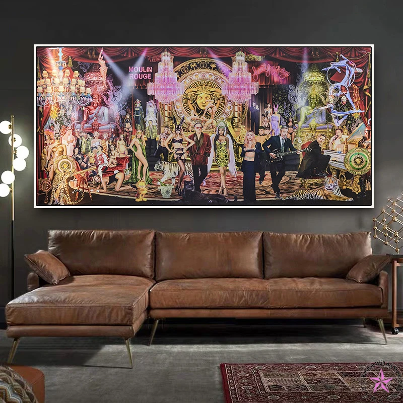 Famous Movie Poster Star Luxury Party Art Canvas Painting Godfather Monroe Music Concert Wall Art Prints Picture Home Decor