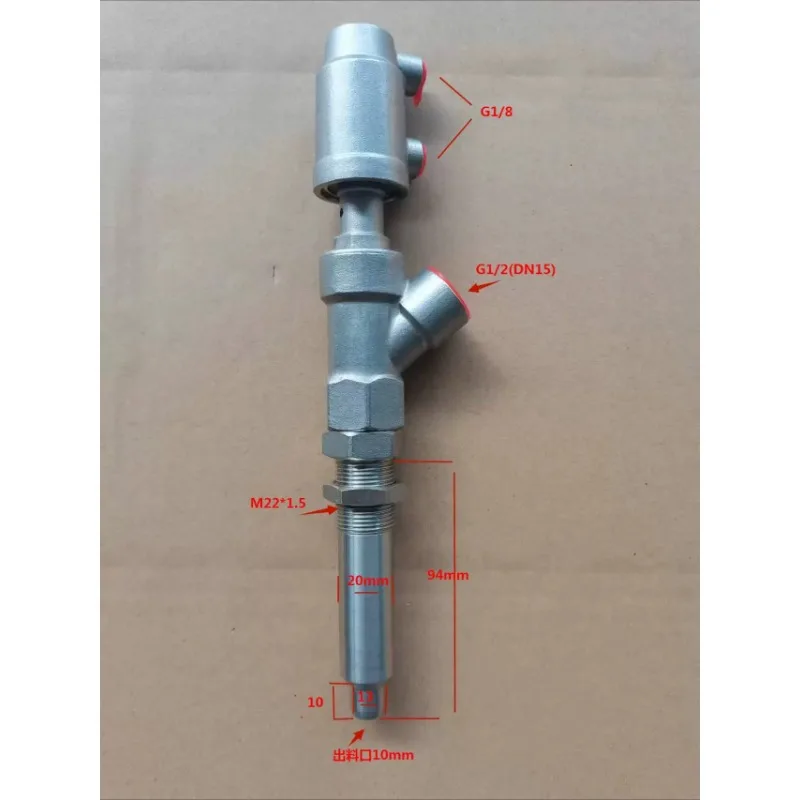 for Filling Machine Stainless Steel DN15 Extension Rod Anti Drip Pneumatic Discharge Nozzle Valve
