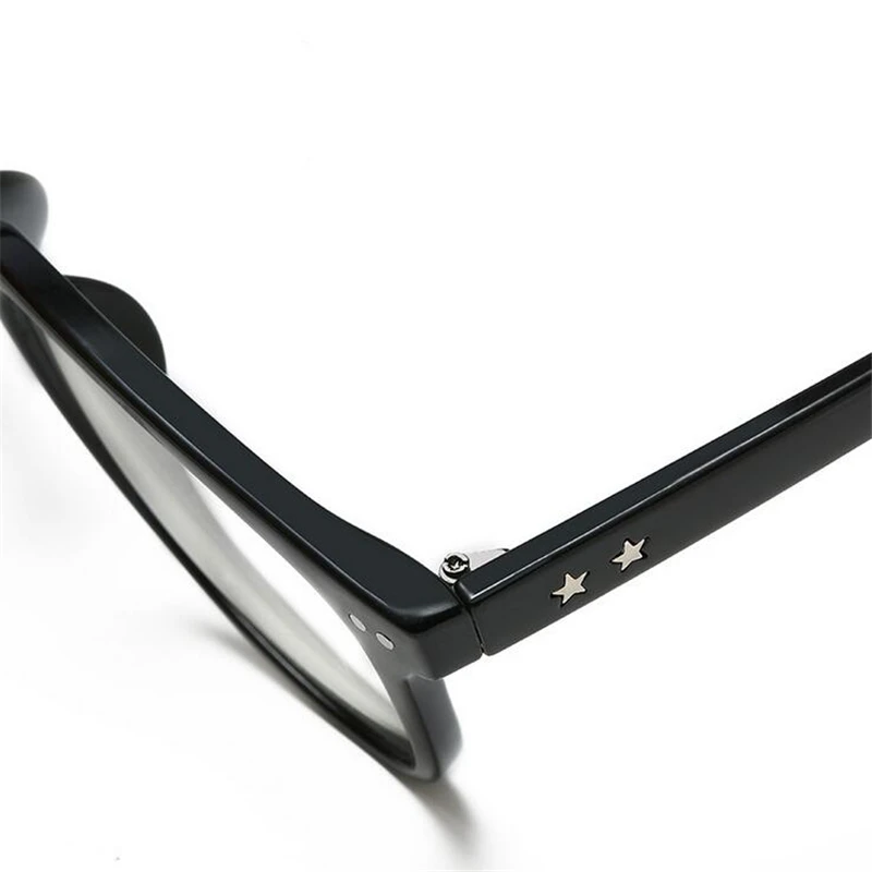 -0.5 -0.75 -1.0 To -4.0 Retro Rivet Square Myopia Glasses With Cylinder Fashion PC Frame Anti Blue Rays Prescription Eyeglasses