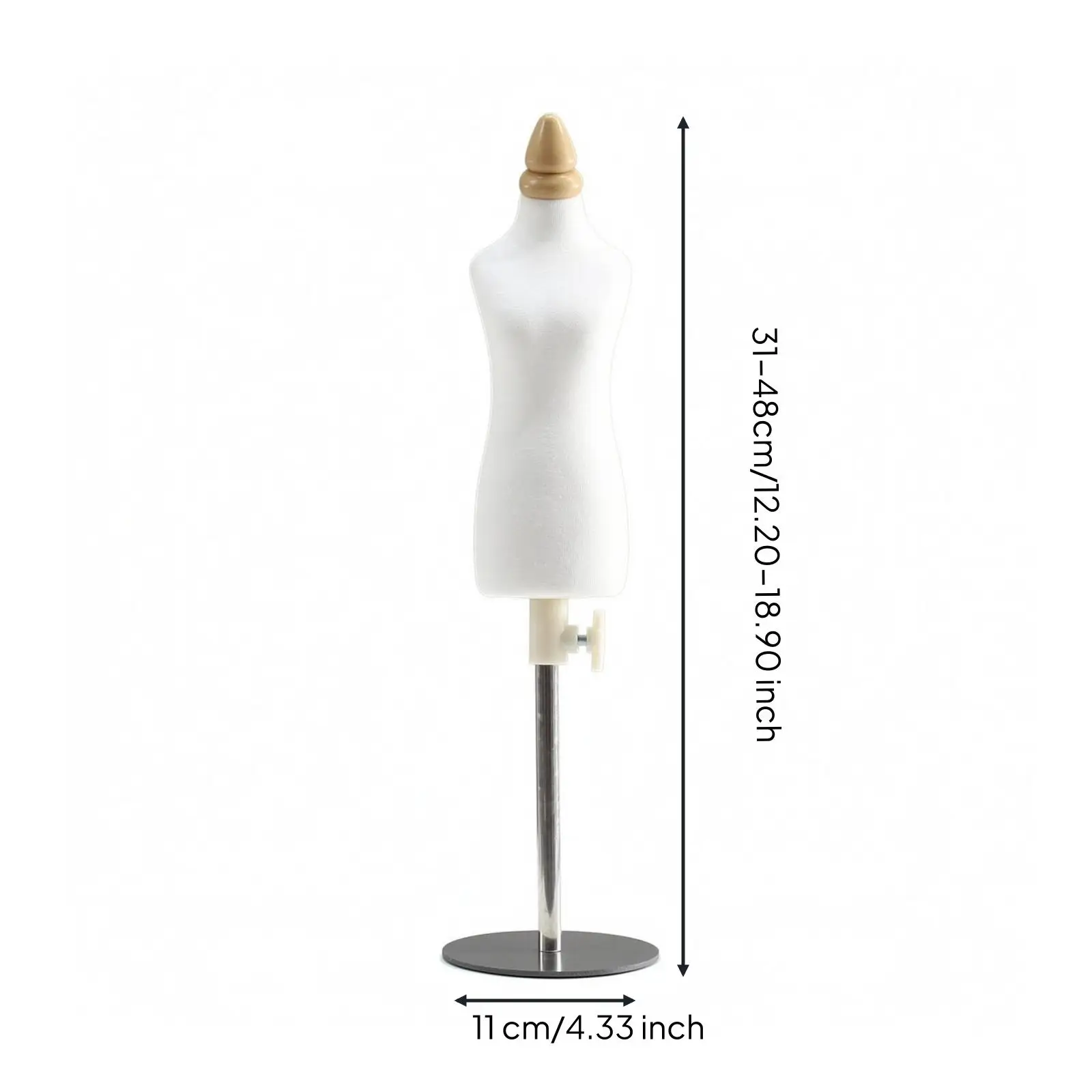 Dressmaking Teaching Mannequin Adjustable Mini Dress Form for Sewing Workspace and Studio Garment Structure