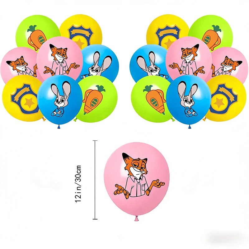 Zootopia 2 موضوع الطرف الديكور غاري الكرتون العلم بالون راية كعكة المساعدة ترتيب لوازم حفلة عيد ميلاد سعيد للأطفال #4