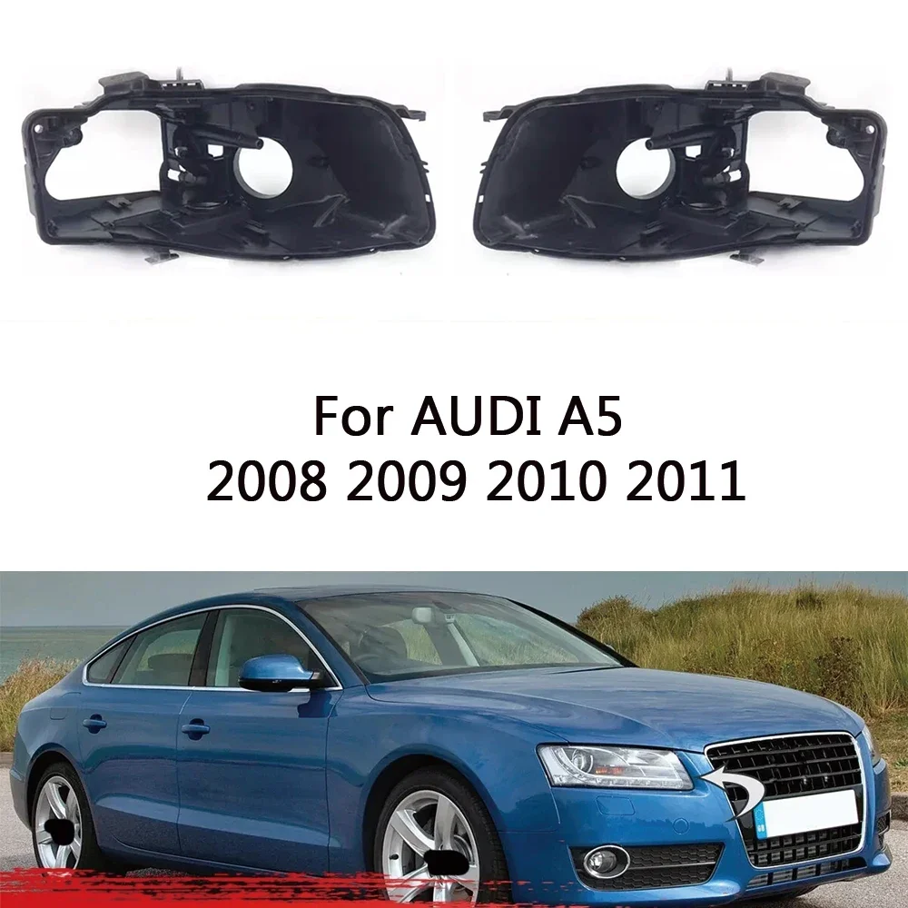 

HTTCY для AUDI A5 2008 2009 2010 2011, основание фары, задняя крышка фары, черная задняя задняя крышка