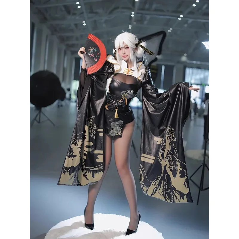 Game NIKKE The Goddess of Victory Black Noir White Blanc Rabbit Cosplay Kimono Uniform Suit Woman Socks Sexy Leather Costumes