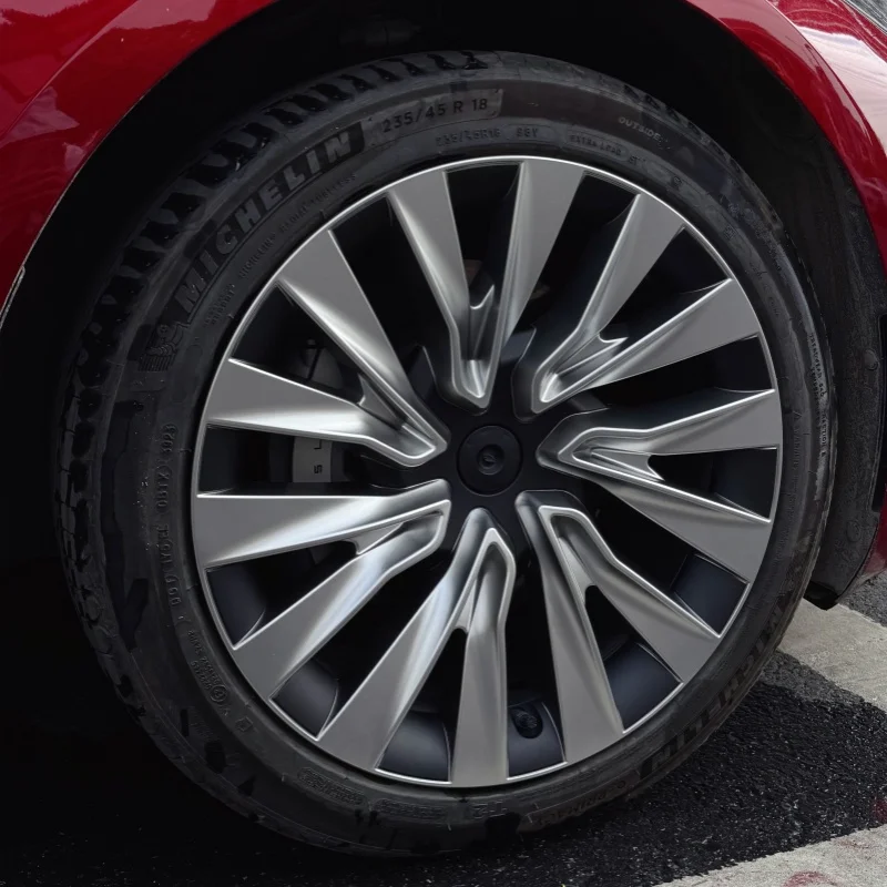 4PCS 18 Zoll Radnabenkappen Für Tesla Modell 3 Highland Version 2024 Leistung Ersatz Radnabenkappe Vollrandabdeckung Zubehör – Detail 6