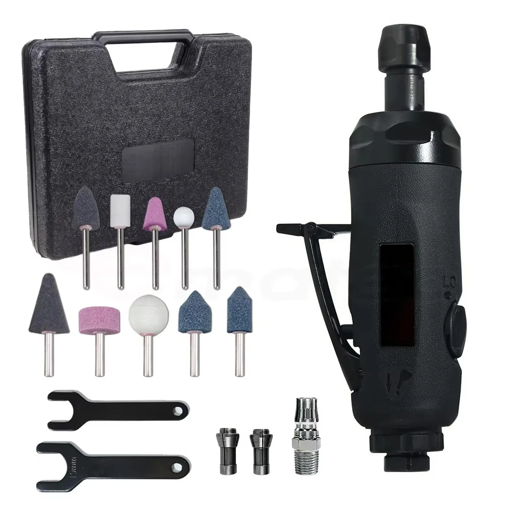 

1/4" Air Die Grinder Kit G200 with 6mm Collets 22000 RPM Accessories for Automotive & Workshop Use