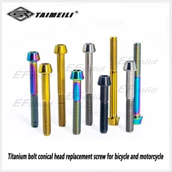 Titanium bolt conical head M6*10/16/20/25/30/35/40/50/55/60/65mm replacement screw for bicycle and motorcycle