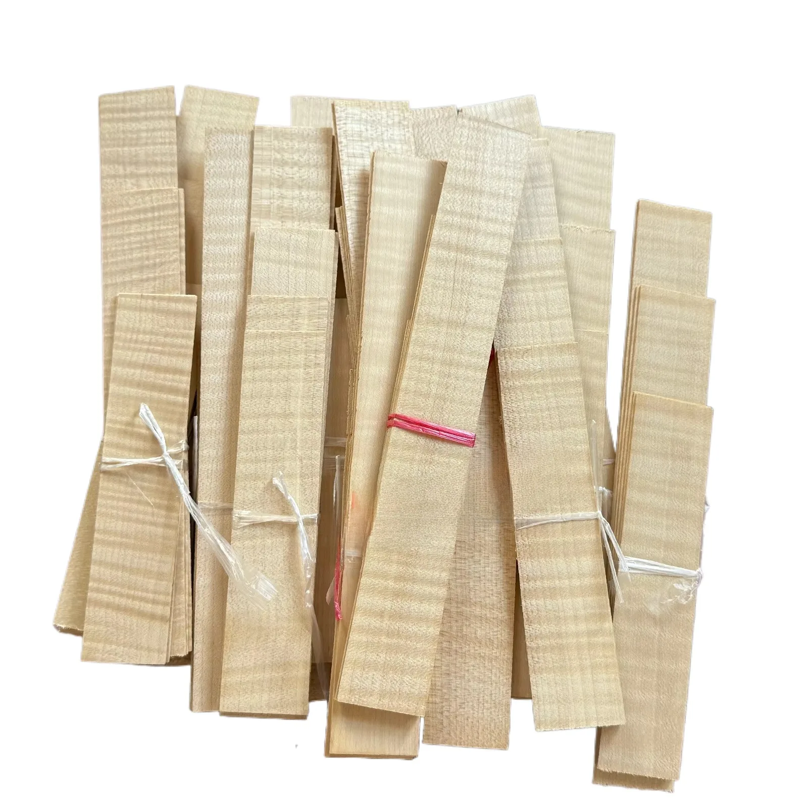 10 Sets Flamed Maple Violin Ribs Blanks, Unfinished Violin Side Sheets, 4/4 Fiddle Wood Planks for Violin Making & Repair Parts