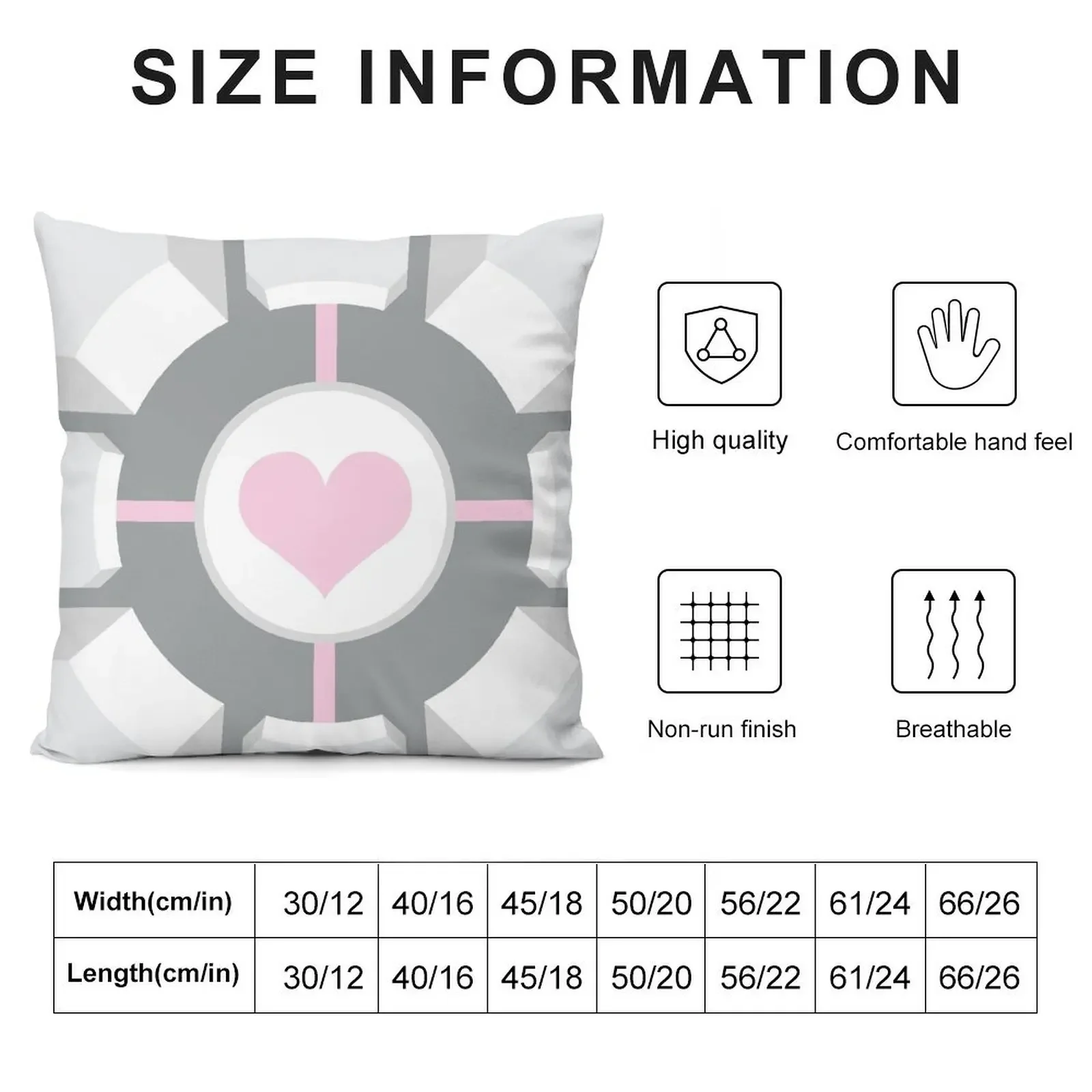 Cute Companion Cube Throw Pillow Cushion Child christmas pillowcases christmas ornaments 2025 pillow