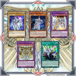 Neo jogo de cartas yugioh, fácil de jogar, não original, mestre, duelo, arco-íris, herói elementar, diy, md, 55 pcs