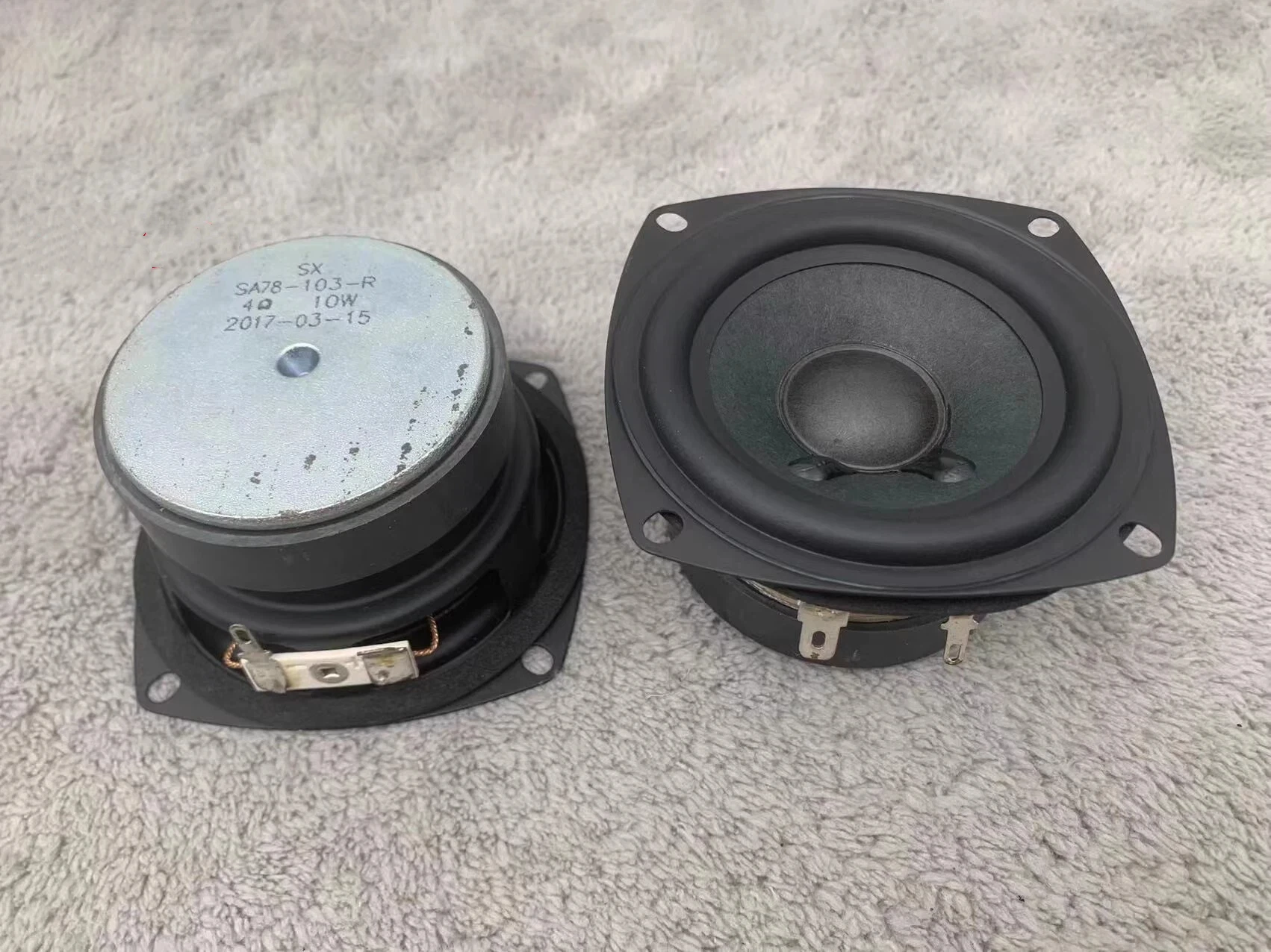 Alto-falante GHXAMP Bass-Boost de 3 "78 mm de alcance completo (4Ω, cone de papel, grande surround de borracha) - Projeto DIY pronto 2 peças