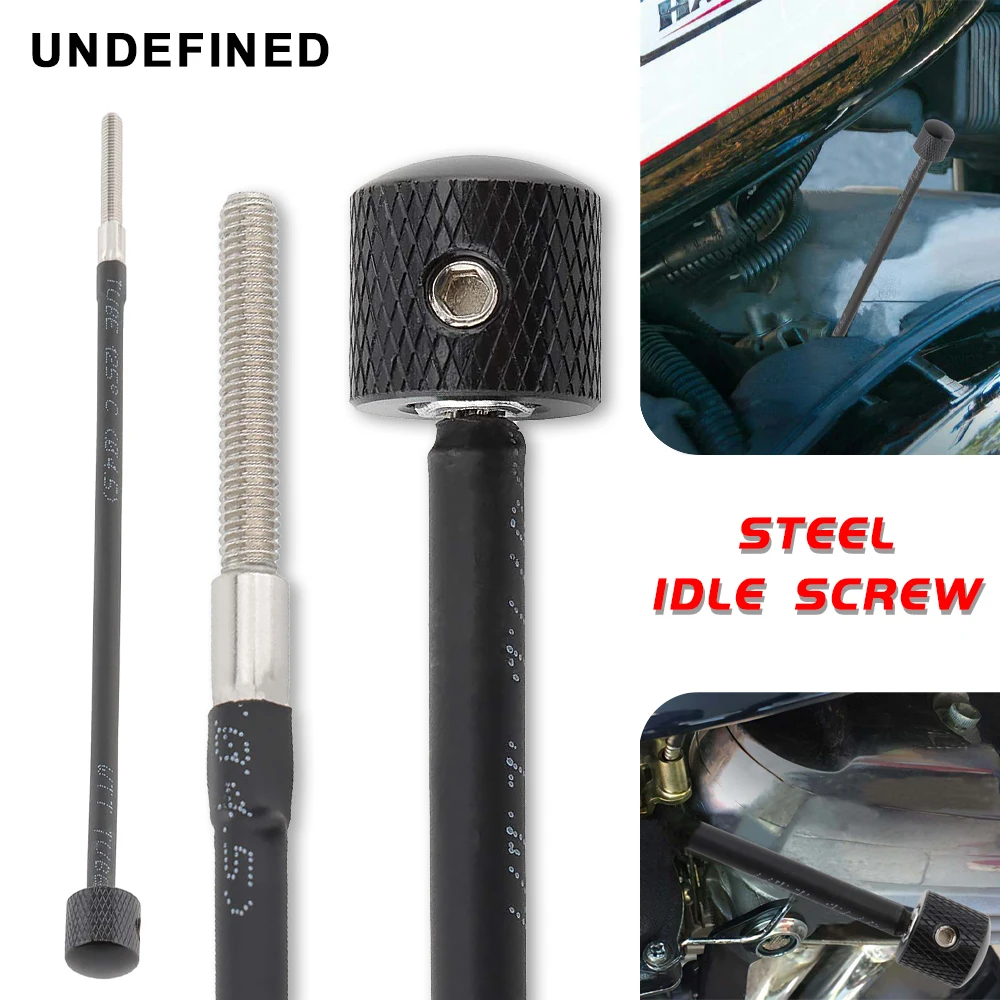 Steel Idle Speed Adjustment Screw Motorcycle Accessories Fit For Harley Big Twin Models 1980-2007 Carburetor Extend Bolt Screws